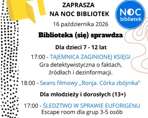 Noc Bibliotek 2026